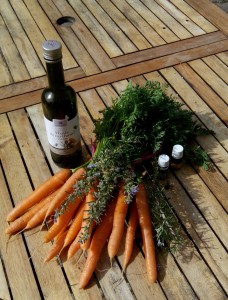 carottes et romarin